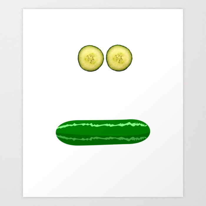Cool As A Cucumber Funny Cucumber Pun Art Print By Dogboo Society6