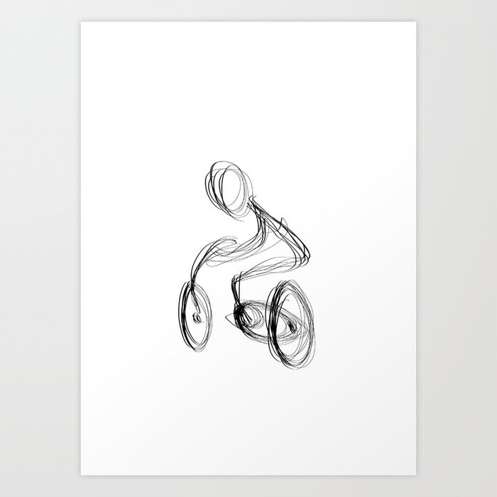 Biker Art Print