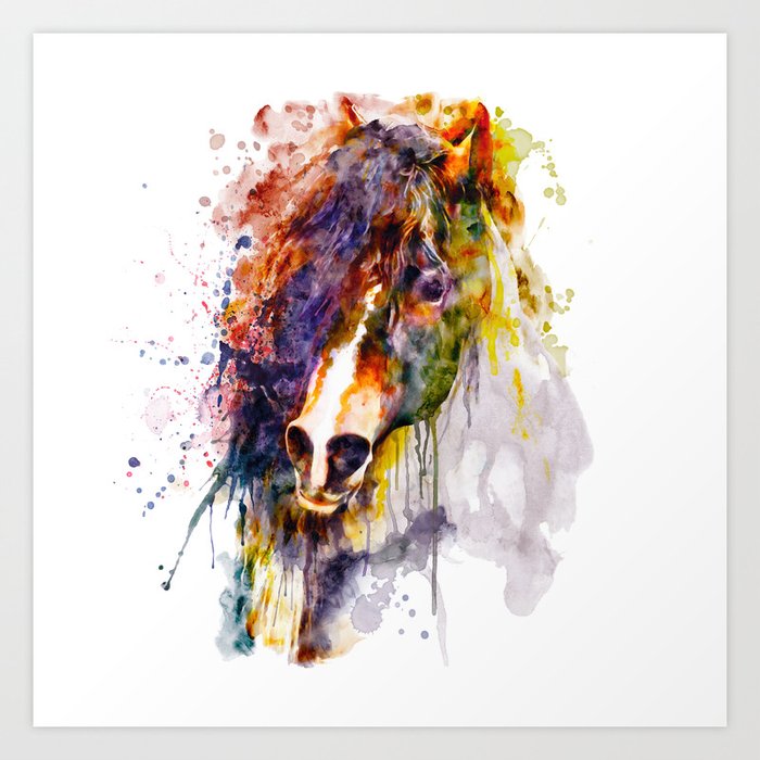 Abstract Horse Head Art Print By Marianvoicu Society6