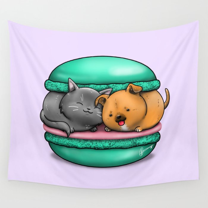 Macaron Cuddles Wall Tapestry