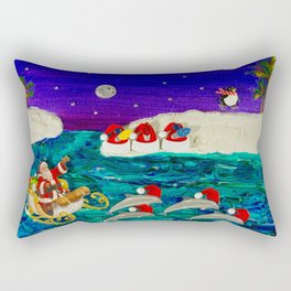 Santa By The Bay Rectangular Pillow