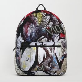 El Viaje Backpack | Anatomy, Mixedmedia, Dark, Ink Pen, Linedrawing, Burnt, Watercolor, Deanima, Painting, Surreal 