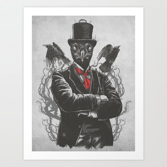 Fancy Crow Art Print