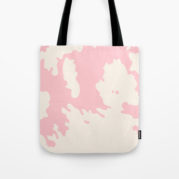 Retro Cow Spots on Blush Pink Tote Bag