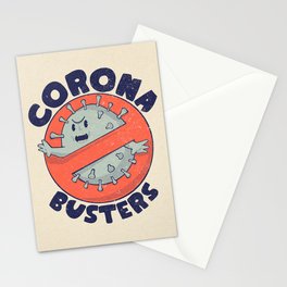 Coronabusters Logo T Shirt for Frontline Virus Outbreak Pandemic Fighters Healthcare Workers Survived  Nurses Doctors MD Medical Staff Self Isolating Toilet Paper Apocalypse Stay at Home Social Distancing Wash Your Hands Stationery Card