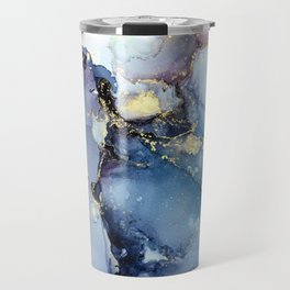 Cotton Candy Skies - alcohol ink abstract sunset sky Travel Mug