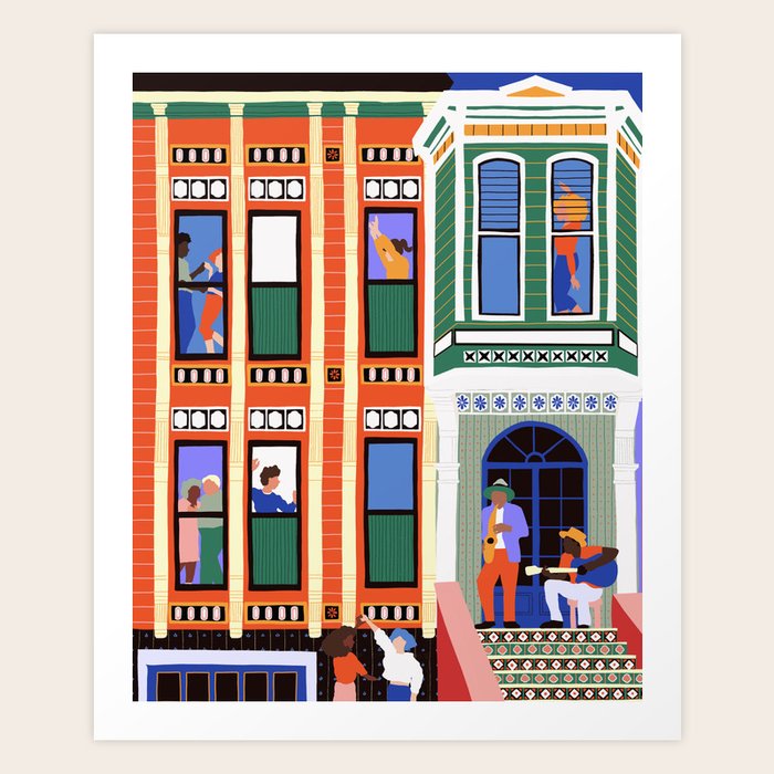 house of jazz Art Print by Ceyda Alasar Society6