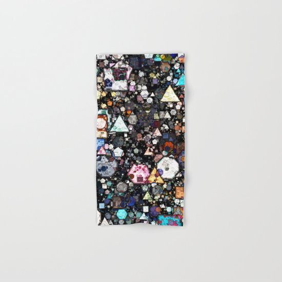 Colorful Layers of Geometric Shapes Hand & Bath Towel
