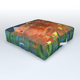 Shimmerings I Outdoor Floor Cushion | Acrylic, Painting 