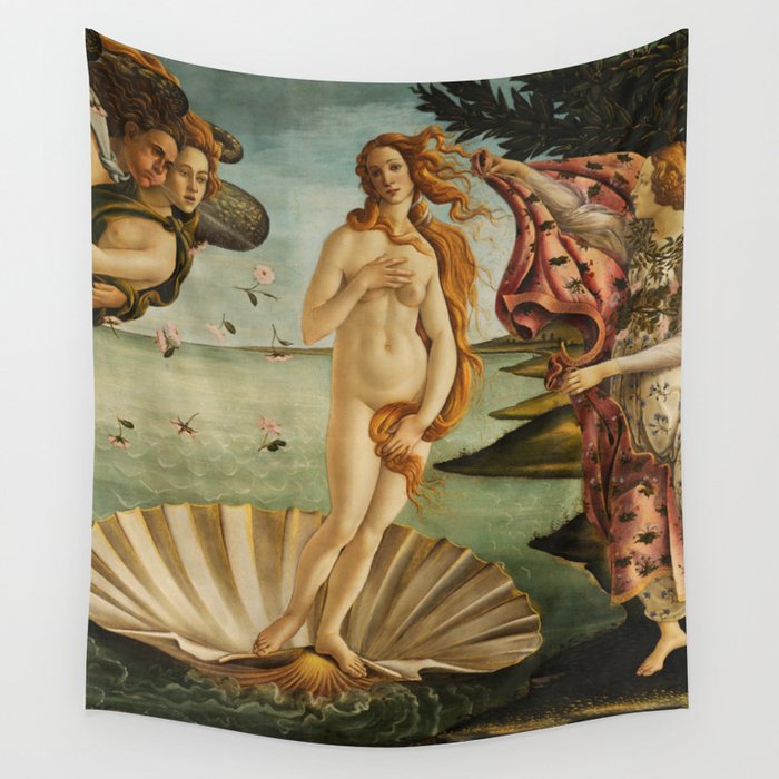 The Birth of Venus - Sandro Botticelli, Classic Painting Wall Tapestry