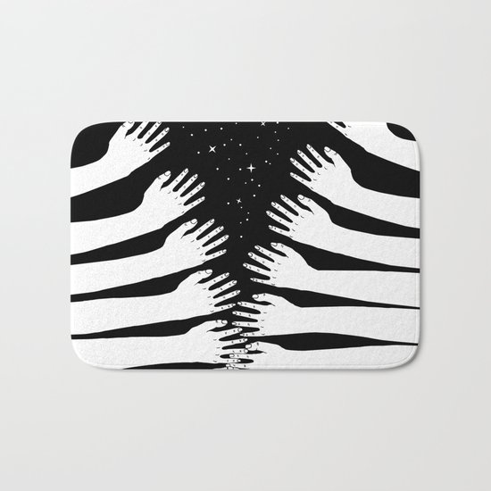 Zipper hand Bath Mat