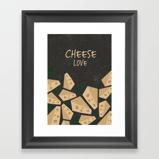 CHEESE LOVE Framed Art Print