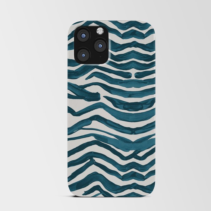 Zebra Print – Teal Palette iPhone Card Case