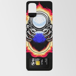 Astronaut Fire Moon Android Card Case