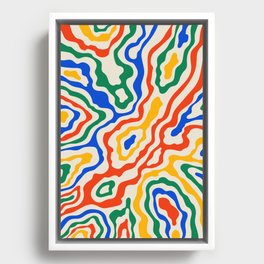 Electric Waves Framed Canvas