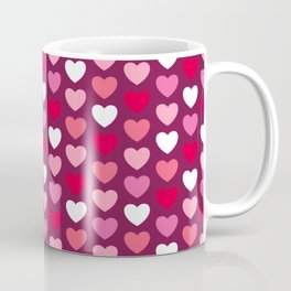 Valentine's pink perfect hearts burgundy Mug