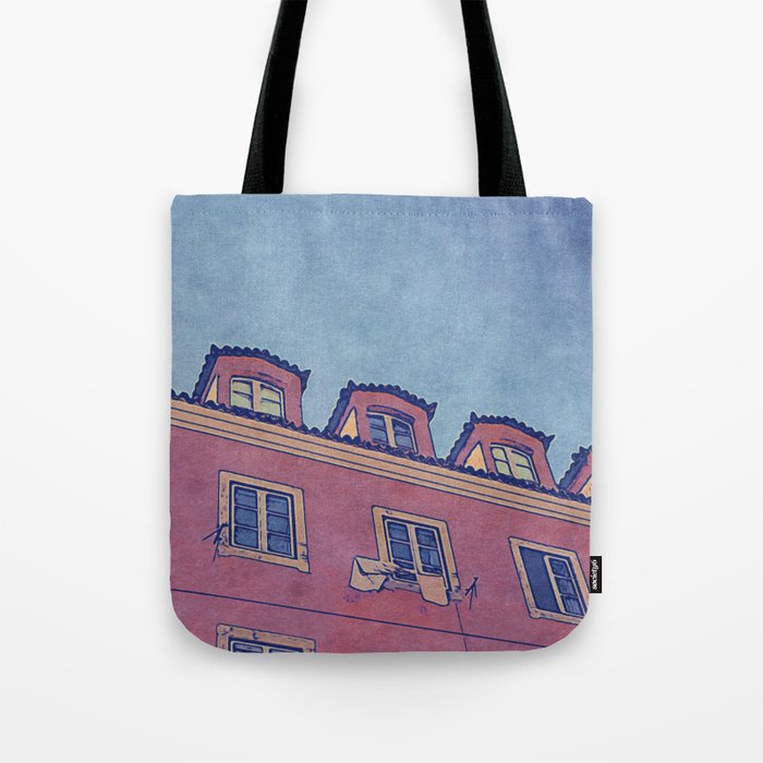 Red Stucco and Blue Skies Tote Bag
