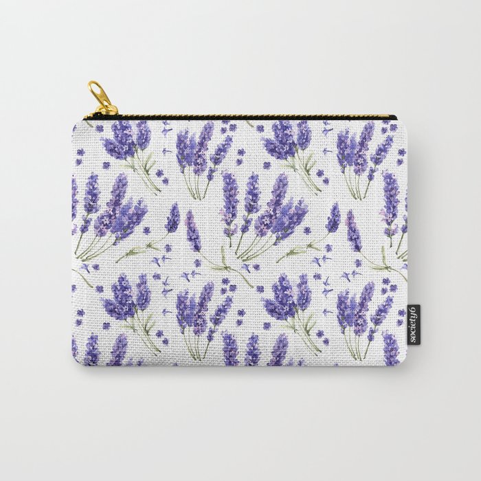 Lavender Purple Dream Watercolor Pattern Carry-All Pouch