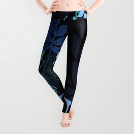 Afro Diva : Sophisticated Lady Teal Leggings