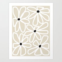 Daisy chain - neutral Art Print