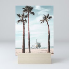 Lifeguard Tower California Beach Palm Trees Mini Art Print