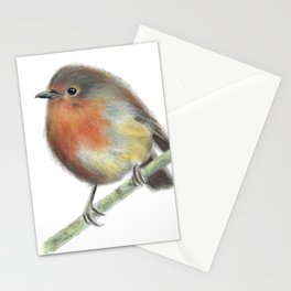 Robin pastel art drawing (print) Stationery Cards