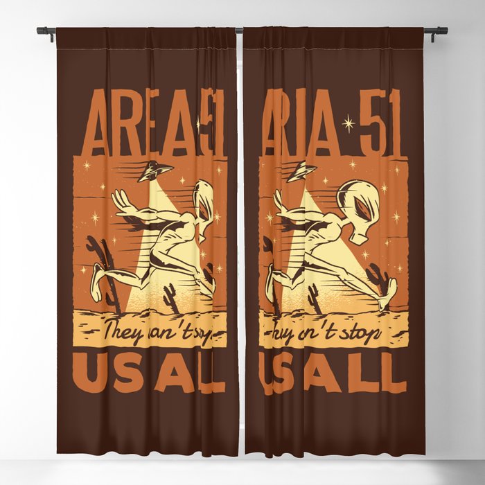Area 51 Alien: They Can't Stop Us All Blackout Curtain