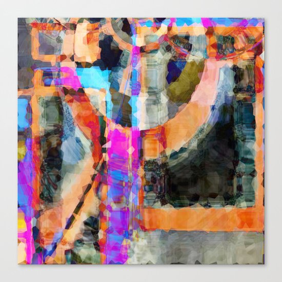 Artful Spirit Mosaic Colorful Geometric Abstract Canvas Print