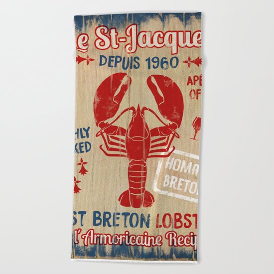 Le St-Jacques Lobster Shack Beach Towel