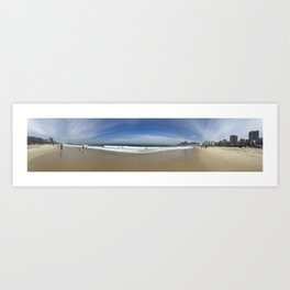 Panoramic view of Ipanema beach #01 Art Print