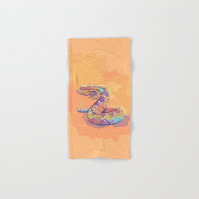 King of the Sands - Rattlesnake illustration Hand & Bath Towel