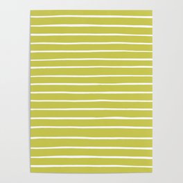 Stripes Lime Poster