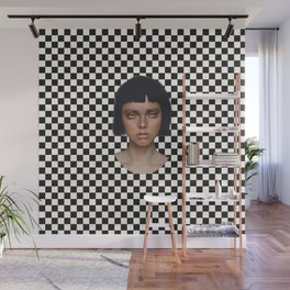 Portrait of a girl with piercings. Wall Mural