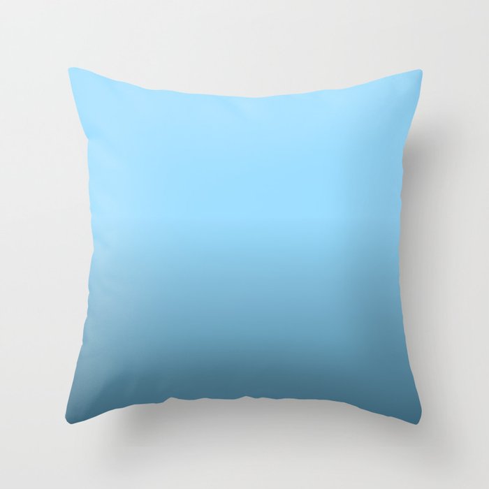 SKY BLUE OMBRE PATTERN Throw Pillow