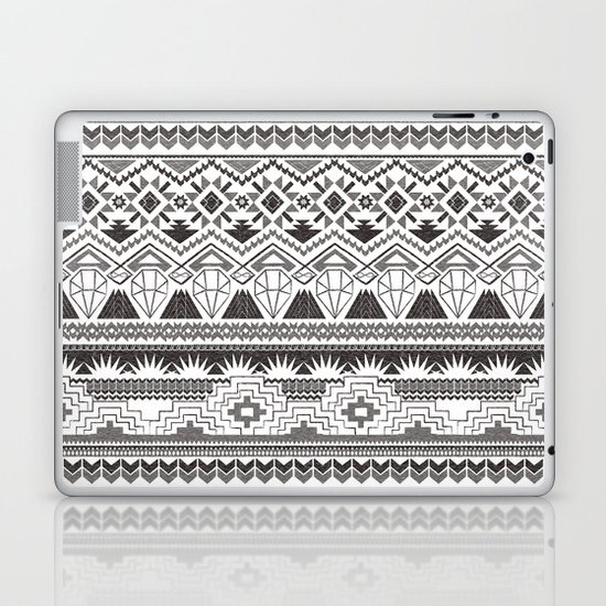 CRYSTAL AZTEC B/W Laptop & iPad Skin
