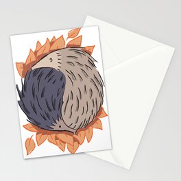 Hedgehog Yin Yang Stationery Cards