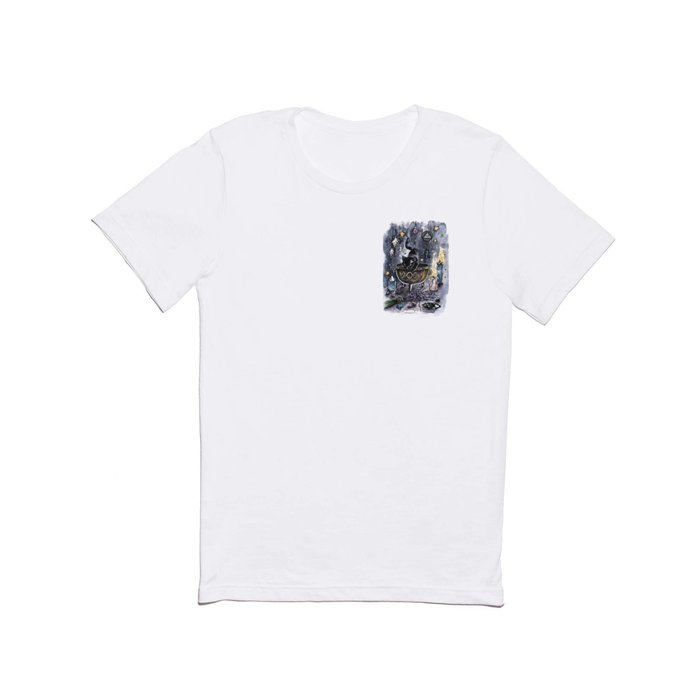 Black cat, magic illustration T Shirt