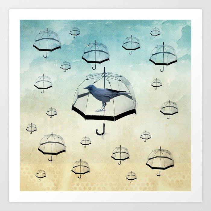 raven rain Art Print