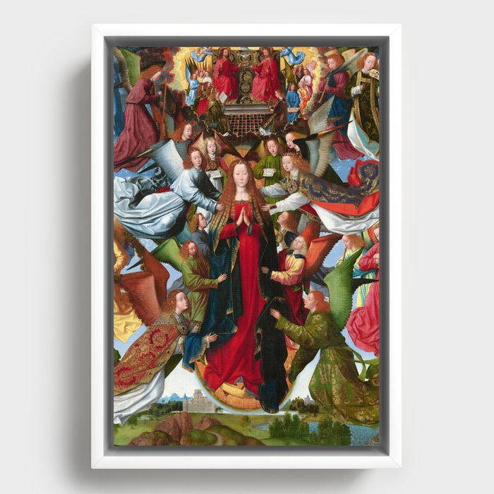 Virgin Mary, Queen of Heaven by Master of the Saint Lucy Legend Framed Canvas