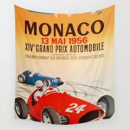 Monaco Grand Prix Poster Wall Tapestry