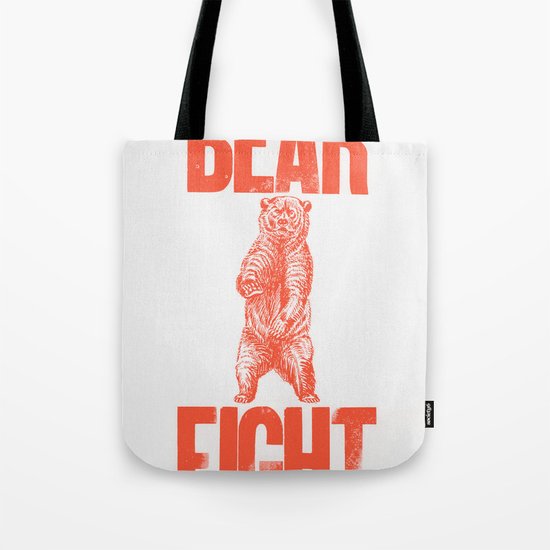 Bear Fight Tote Bag