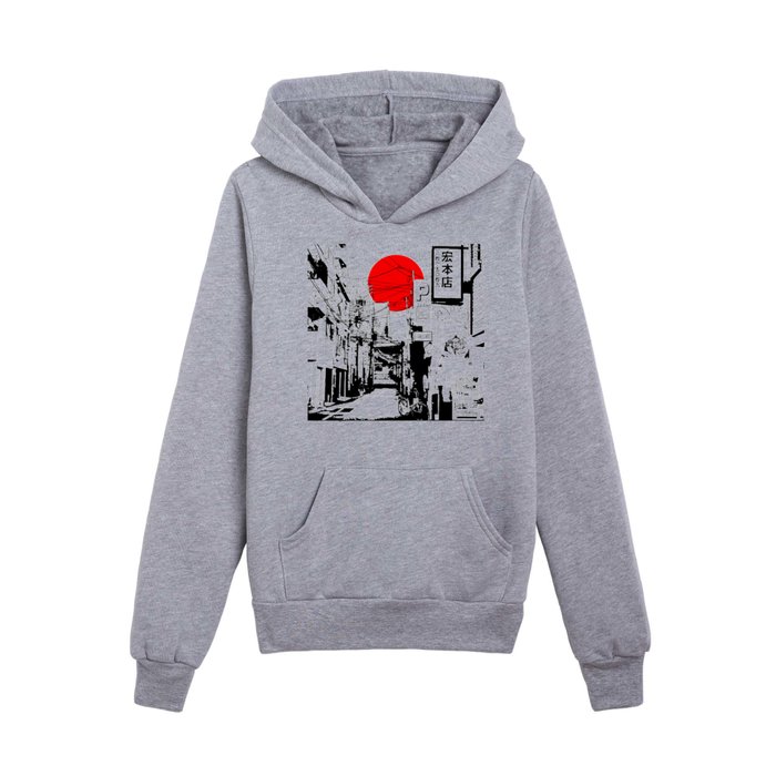Tokyo street sunrise Kids Pullover Hoodie by Simone Mazzi Society6