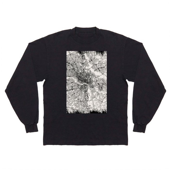 Vintage Richmond, USA City Map Long Sleeve T Shirt