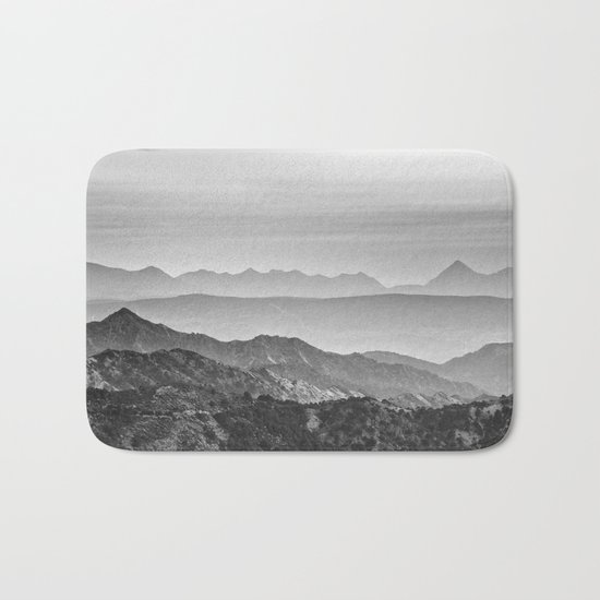 "Mountain dreams". At sunset. BW Bath Mat