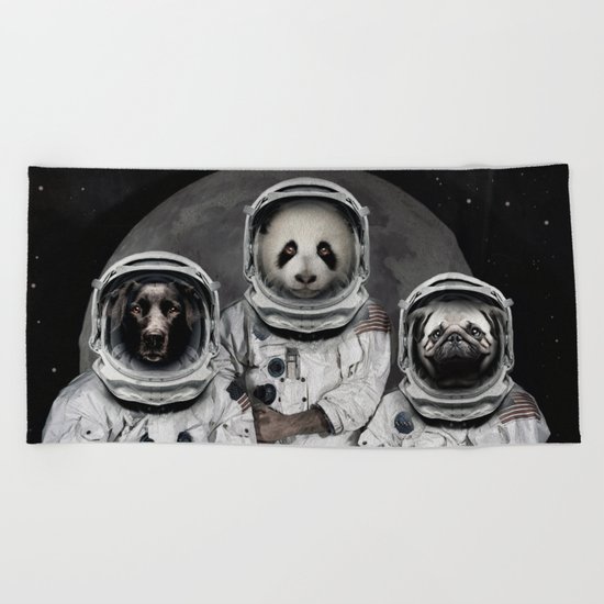 Capricorn 3 - Astronaut animal group Beach Towel