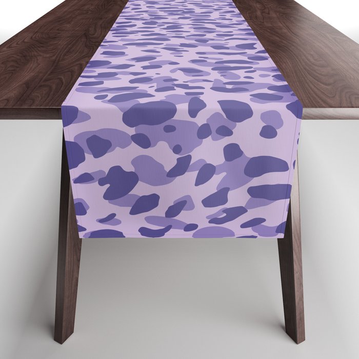 Purple Cheetah skin spots. Animal print  pattern design. Digital Painting Illustration Background Table Runner