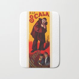 Vintage poster “A La Scala Mevisto Tous Les Soirs” Bath Mat | Milano, Music, Opera, Mephisto, French, Milan, Musica, Homedecor, Painting, Vintage 