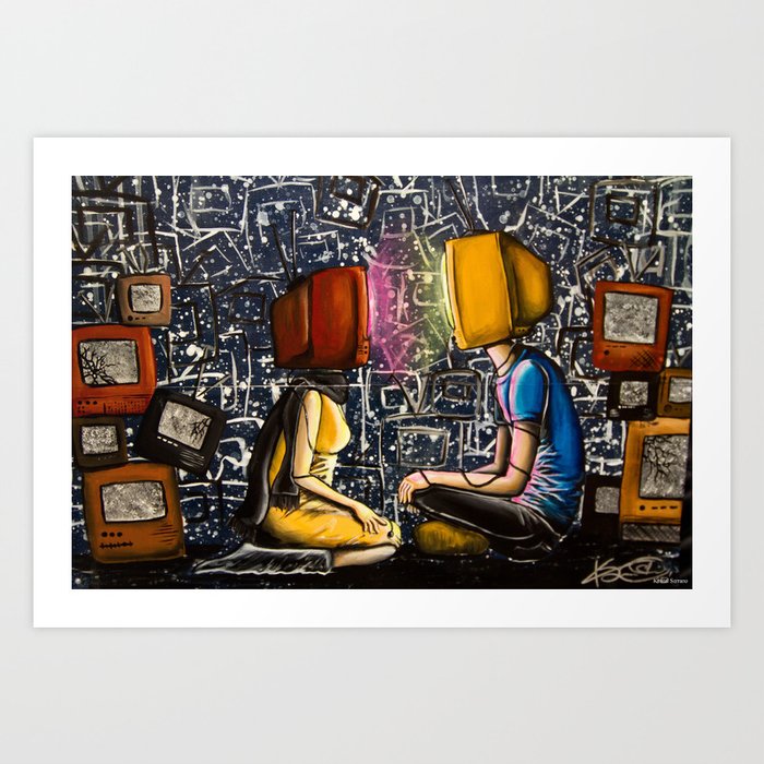 Fixed With Cable Television Art Print