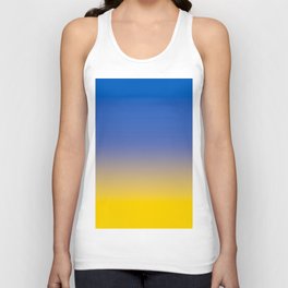 Ukrainian Yellow and blue Ombre Shade Ukraine Flag Unisex Tank Top