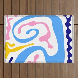 Abstraction in the style of Matisse 30- The blue lady Outdoor Rug